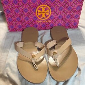 Tory Burch Tan Thong Sandals